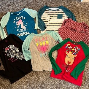 Bundle of six long sleeve T-shirts all size 14/16.
